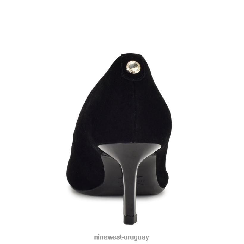 BD04221152 Nine West zapatos de tacón con punta puntiaguda kuna 9x9 ante negro