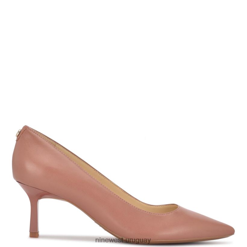 BD04221173 Nine West zapatos de tacón con punta puntiaguda kuna 9x9 Cuero natural