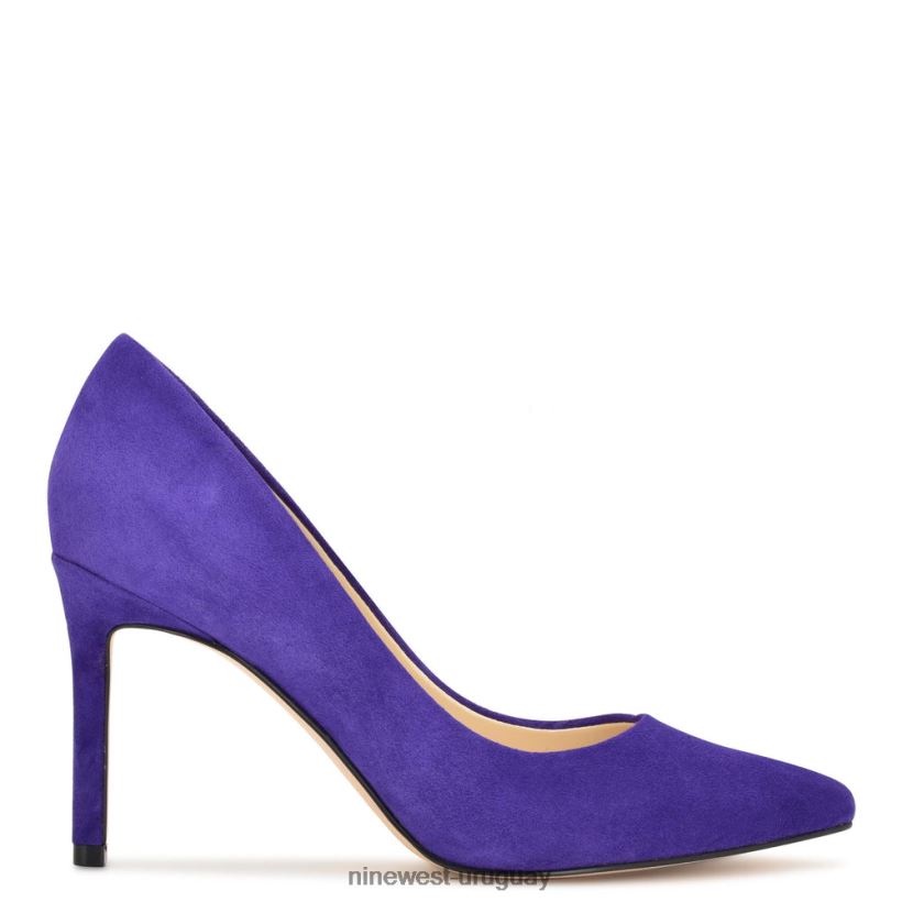 BD04221216 Nine West zapatos de tacón con punta puntiaguda ezra ante morado medio