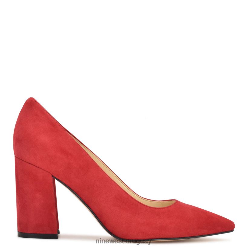 BD04221217 Nine West zapatos de vestir cara gamuza roja