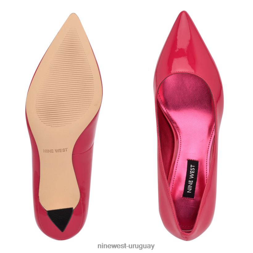 BD04221227 Nine West zapatos de tacón con punta puntiaguda patente magenta