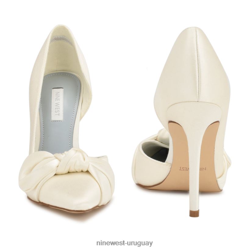 BD04221389 Nine West zapatos de salón fanz d'orsay satén marfil