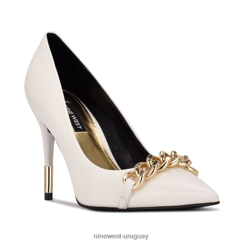 BD04221418 Nine West zapatos de tacón con punta puntiaguda balan blanco