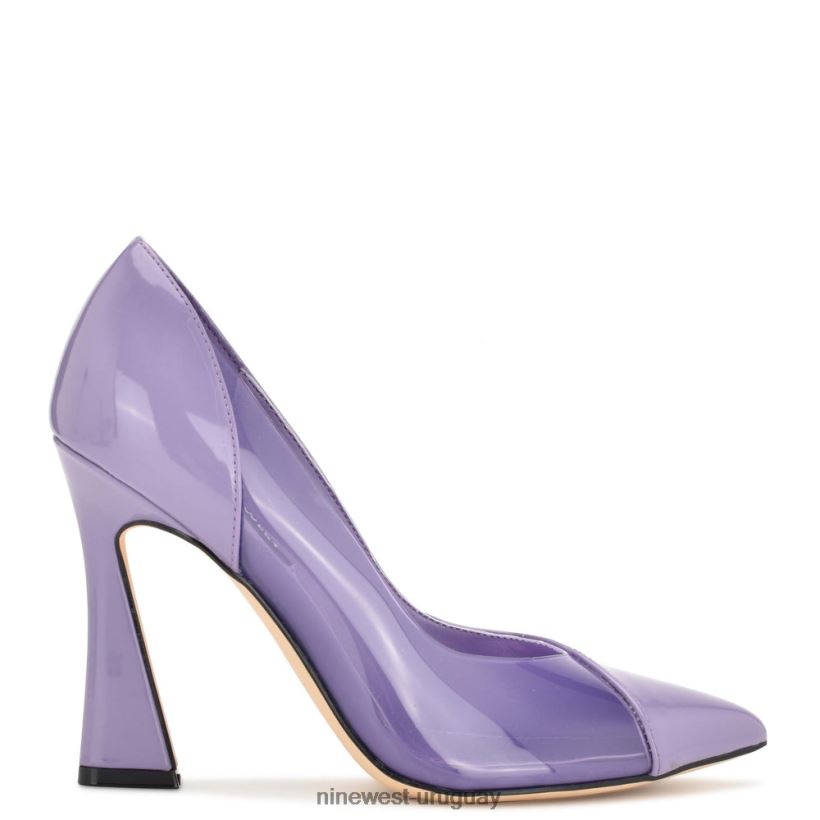 BD04221513 Nine West zapatos de tacón toba con punta puntiaguda patente violeta claro