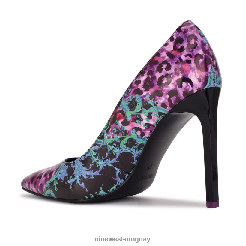 BD04221547 Nine West zapatos tatiana con punta puntiaguda patente múltiple púrpura