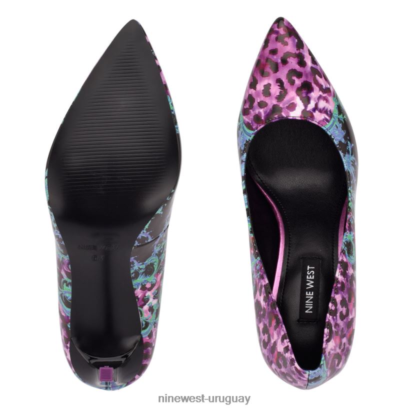 BD04221547 Nine West zapatos tatiana con punta puntiaguda patente múltiple púrpura