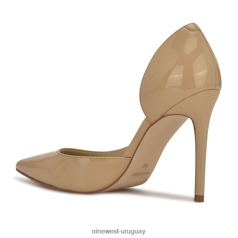 BD04221576 Nine West zapatos de tacón con puntera puntiaguda followe d'orsay patente natural ligera