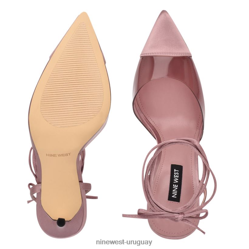 BD04221655 Nine West zapatos de tacón Ferest con envoltura en el tobillo rosa/claro
