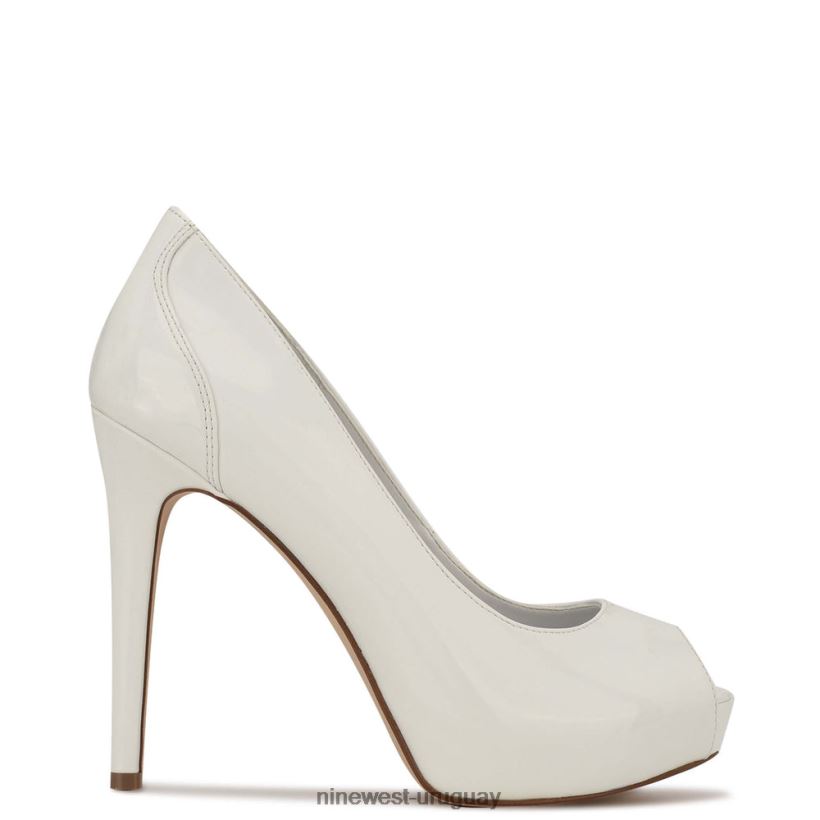 BD04222067 Nine West zapatos de tacón con plataforma peep toe hizzia blanco iridiscente