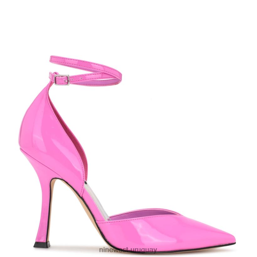 BD0422900 Nine West zapatos de tacón frends con correa en el tobillo patente rosa