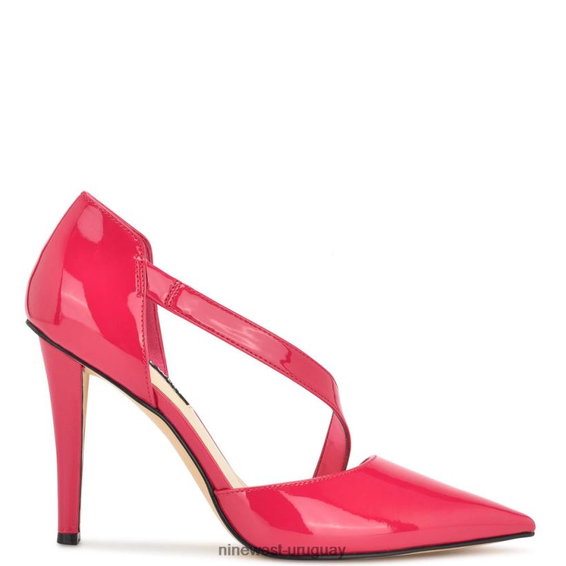 BD0422904 Nine West zapatos de tacón con punta puntiaguda patente magenta