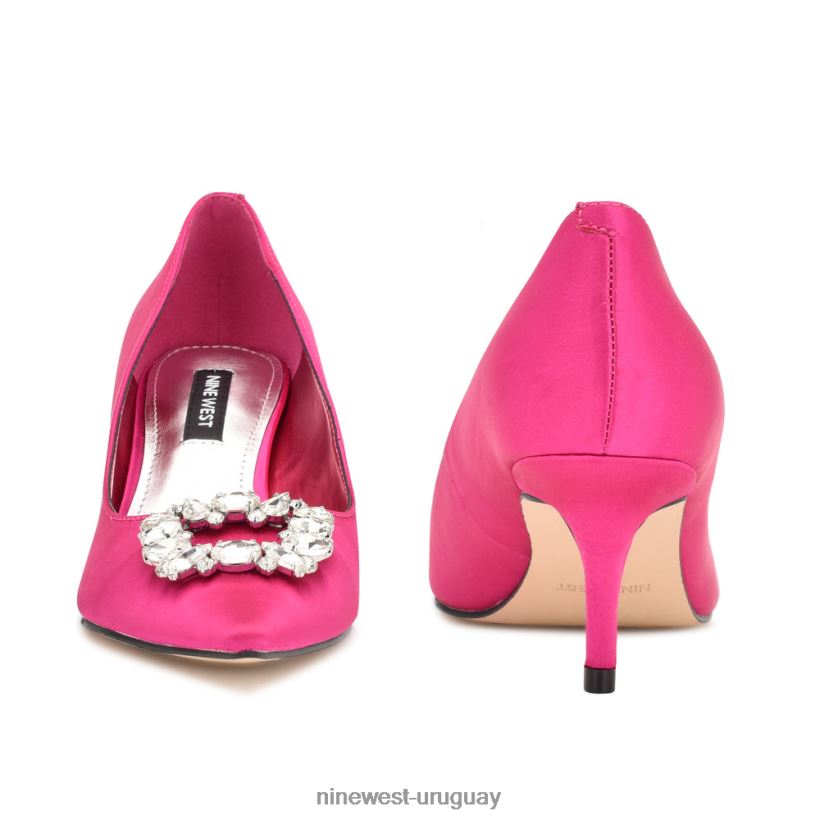 BD0422909 Nine West zapatos de tacón puntiagudos avolon cristal satinado rosa