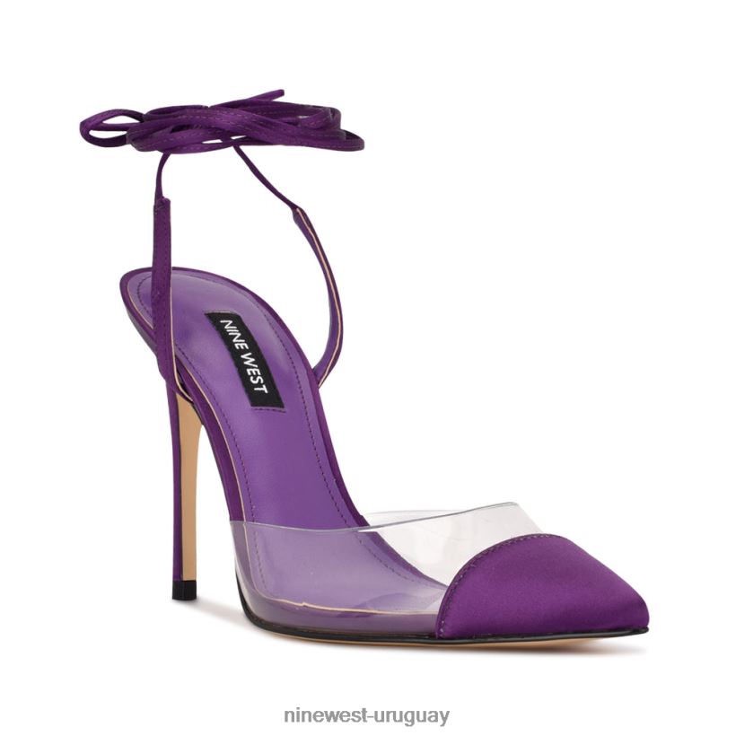 BD0422936 Nine West zapatos de tacón Ferest con envoltura en el tobillo morado/claro