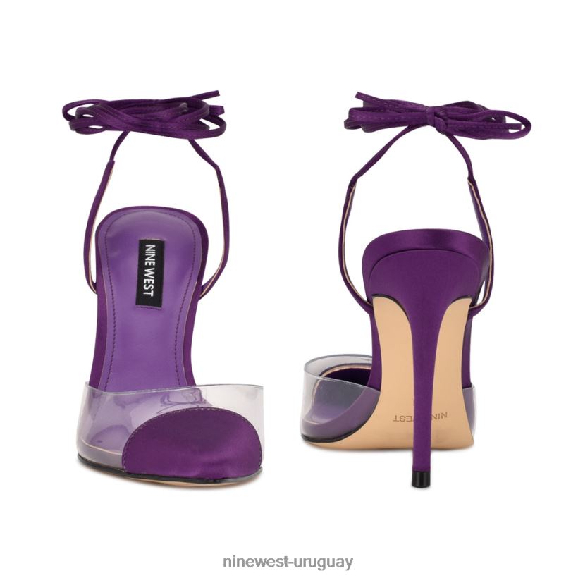 BD0422936 Nine West zapatos de tacón Ferest con envoltura en el tobillo morado/claro