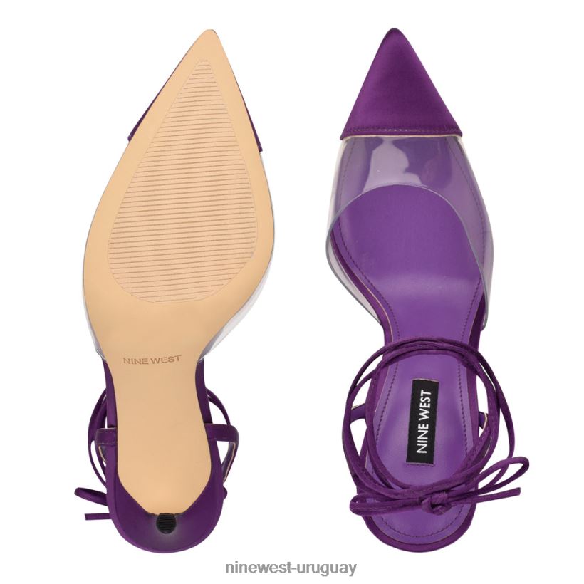 BD0422936 Nine West zapatos de tacón Ferest con envoltura en el tobillo morado/claro